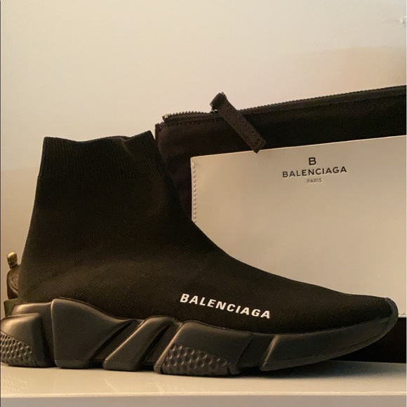 Balenciaga size 6 black on black - Picture 1 of 6